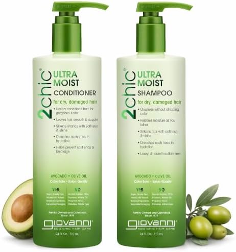 Giovanni 2Chic Ultra-Moist Avocado & Olive Oil Shampoo and Conditioner Set