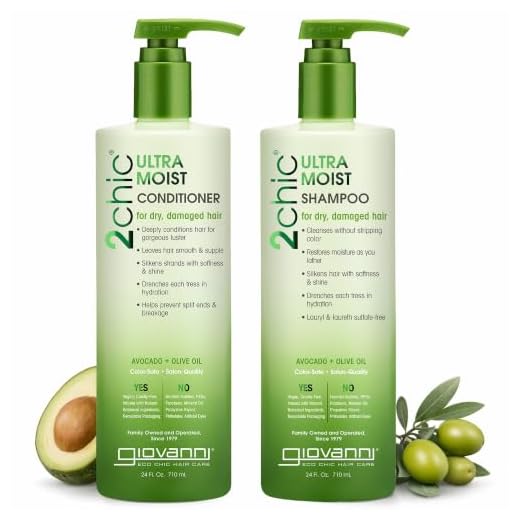 Giovanni 2chic Avocado and Olive Oil Ultra-Moist Shampoo and Conditioner, 24 Fluid Ounce