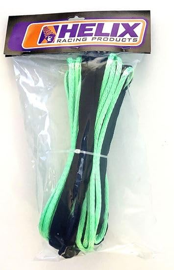 Winch Cable 4000 Pound Capacity 3/16 Inch Diameter x 50 Foot Length Synthetic Rope Green Loop On Each End