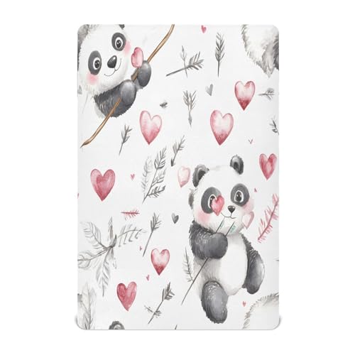 Ttgoth Sábana Bajera Ajustable para Cuna para niños y niñas, sábana de Punto Jersey para Cuna de bebé, día de San Valentín, sábana para Cuna estándar y colchón de Cama Infantil, acogedora, Suave,