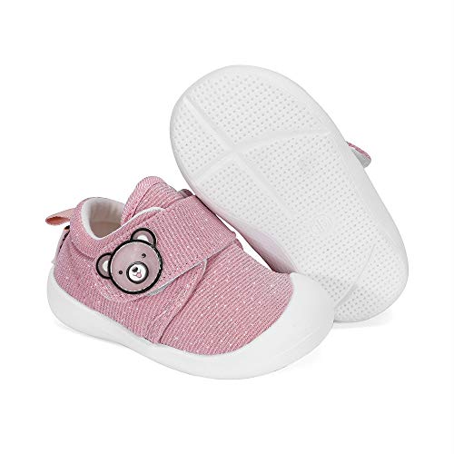 Mk Matt Keely Baby Boys Girls Walking Infant Shoes Cute Cartoon Sneakers Non-Slip First Walkers Sneakers Toddler Shoes, Pink 18-21 Months #TOP2