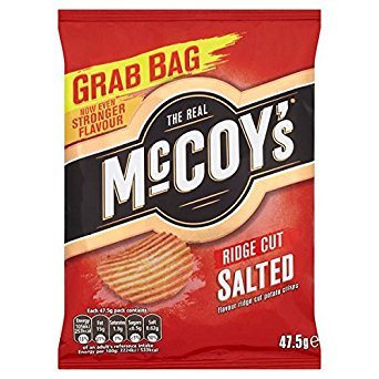 ( 30 Pack ) The Real McCoy's Ridge Cut Salted Flavour Potato Crisps 47.5g