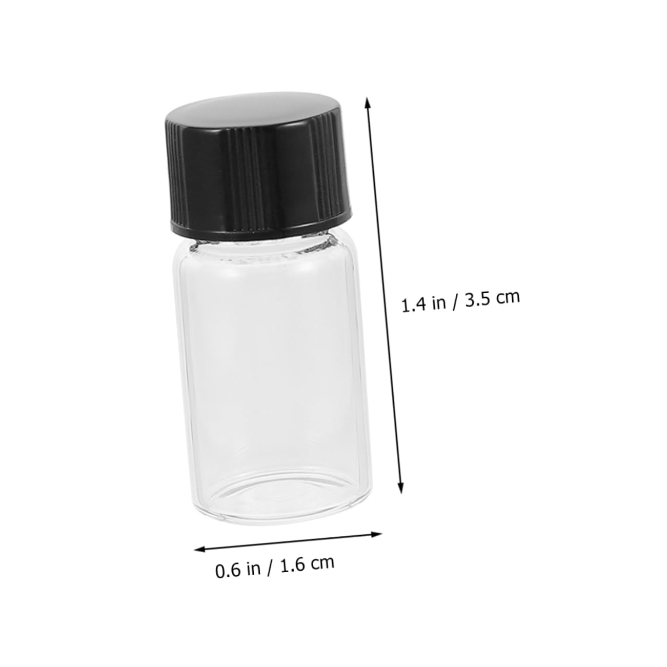 DECHOUS 20Pcs Sample Sealing Bottles with Caps Transparent Vials for Laboratory School Industrial Use Leak Design for Liquid Storage and Easy Handling
