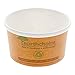 Pactiv EarthChoice PLA Paper Orange Small Compostable Lined Hot Soup Cup, 8 Ounce Capacity -- 500 per case.