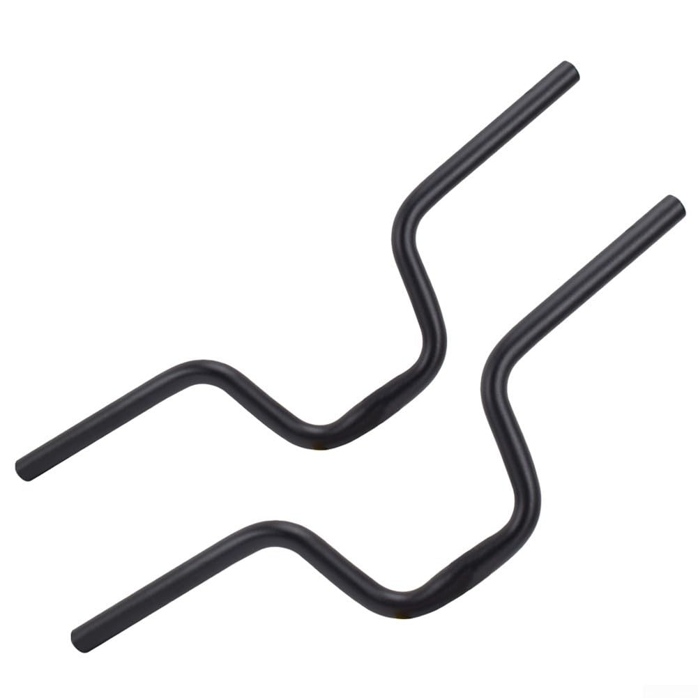 SiSinkal MType HType Riser Handlebar for Brompton Folding Bike, 25.4mm Diameter, 540mm Length, Ultralight 3D Swallow Bar with Mirror Polished Finish, Black(540MM)