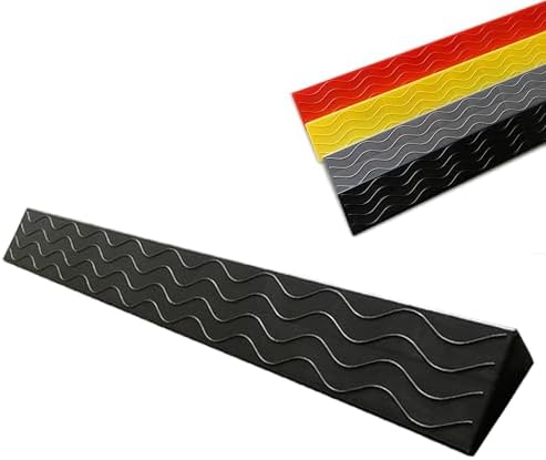 10.5cm Rise Plastic Threshold Ramp for Wheelchairs, Robots & Luggage - 100x10x4.5cm Indoor Doorway Access Ramp, Gray, Perfect for Mobility Aids & Easy Navigation