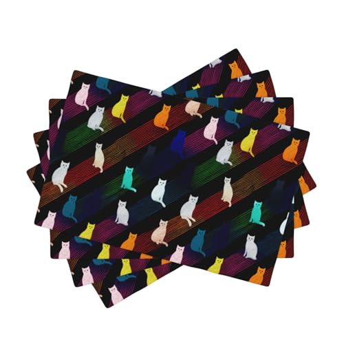 Set de table silhouette de chat lavable pour protéger la table des enfants - 2