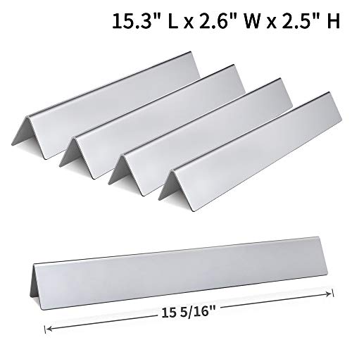 SHINESTAR 15.3 inch Rustproof Flavorizer Bars for Weber Spirit 300 Series (2013-Current), Stainless