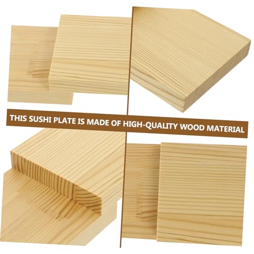 Tabla rectangular para servir sushi de madera sintética miniatura 4