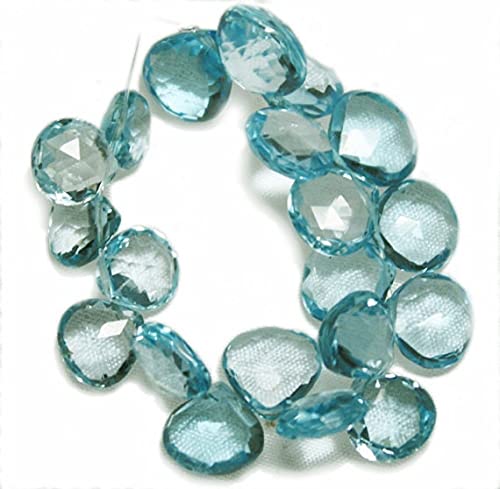 Briolettes topaze bleu ciel AA+ pour création de bijoux haute joaillerie