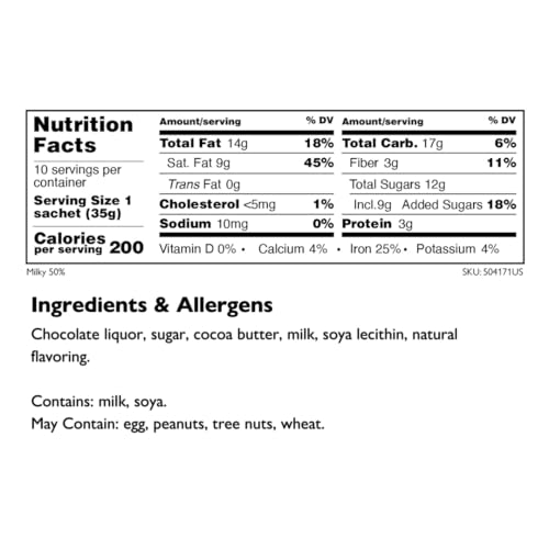 Image of Hotel Chocolat Hot chocolate Mix - 50% Milk Drinking Chocolate with Real Chocolate Flakes, 10 Servings, Gourmet Cocoa