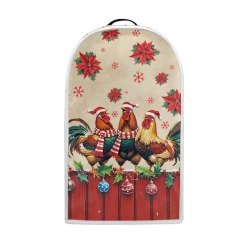 Image of Christmas Rooster Kitchen Blender Dust Cover with Top Handle