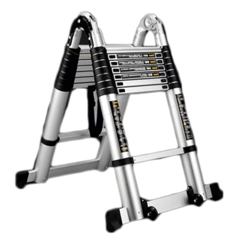 Tool Aluminum Extension Folding Telescoping Non-Slip Steps Portable Multi-Purpose MAX Load 330lb 330lb Max Load attic(10FT)