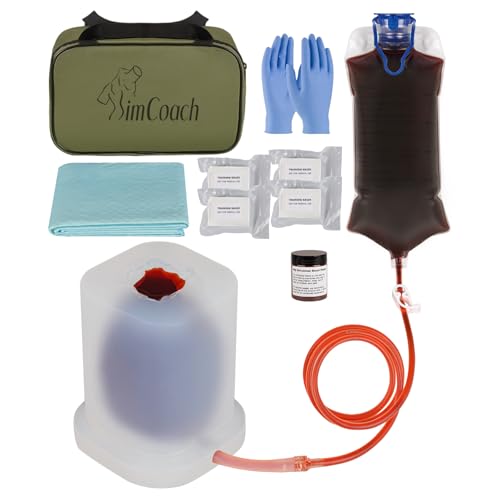 Image of SimCoach Wound Packing Trainer Kit, Stop the Bleeding Training Kit for Hemorrhage Control, Transparent Wound Dressing Trainer for Hemostasis Training, 0.3in
