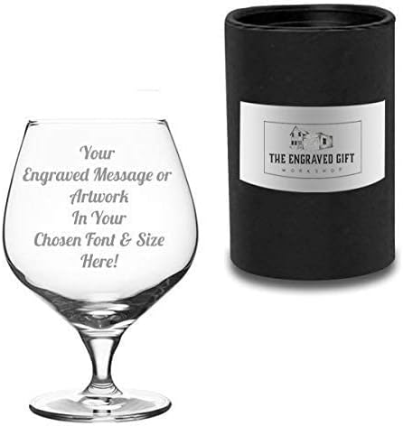 Personalised Large Brandy Glass 51cl with Gift Box - for Men or Women, Birthdays or Weddings