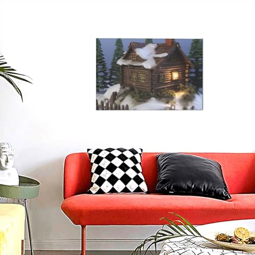 Toile murale en bois rustique pour salon et chambre moderne