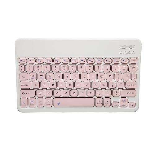 Klawiatura Tabletu, Bezprzewodowa Klawiatura, Wodoodporne, Ultracienkie, Lekkie, Stabilne Połączenie ze Smartfonami (Różowy)