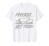"Amigos no comida" es una actitud que llevas dentro de ti... Entonces llévalo con esta gran camiseta de regalo de veganismo por fuera. Muestra al mundo tu respeto y el aprecio de todos los animales y crea un mundo mejor con este regalo. Friends not Food.