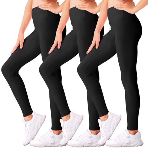 Roself Moment 3er Pack Mädchen Leggings Lang, Stretch Hosen mit...