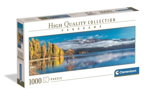 Clementoni - Puzzle pour Adultes 1000 Pièces, Panorama HQC Wanaka'S Golden Reflect. Fabriqué en Italie, 39886