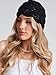 Babalet Women Cotton Crochet Beanie Hat Handmade Knit Floral Hollow Out Skull Cap Stretchy Slouchy Cutout Hats Summer Boho Fashion Crochet Hairnet Cover Caps,Black,1PCS