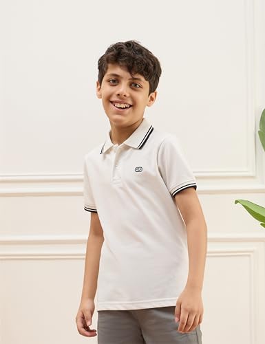 Image of Amazon Brand - Symbol Boys Cotton Rich Solid Polo Tshirt | Collar Tshirts | Half Sleeves | Plain-Regular Fit