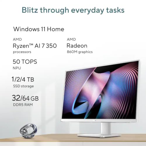 Image of ASUS 27 Touchscreen All-in-One Desktop Computer, 64GB DDR5 RAM, 4TB SSD