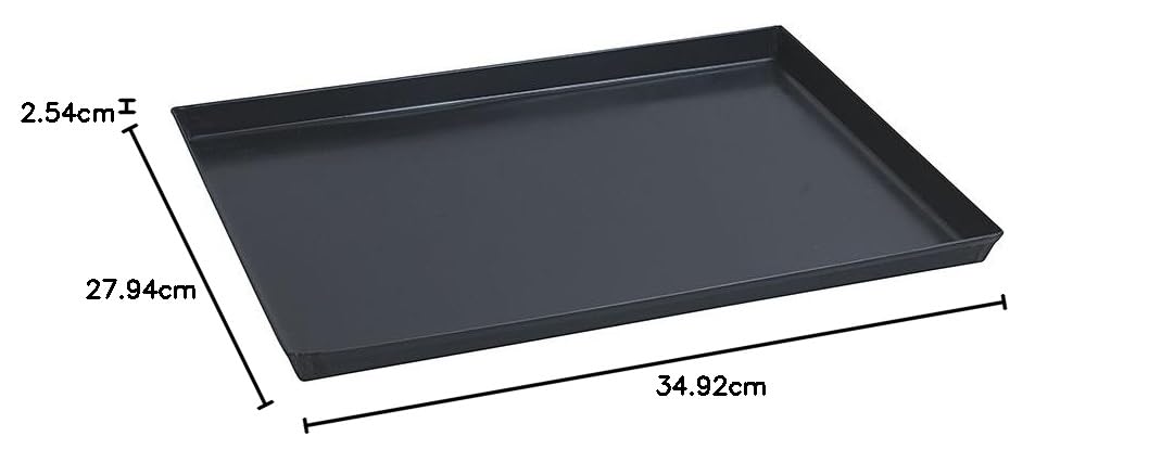 Paderno 41745-35 Teglia Rettangolare in ferro blu – Stampo da forno antiaderente, bordi alti, utilizzabile come vassoio, 35 x 28 cm, Altezza 3 cm