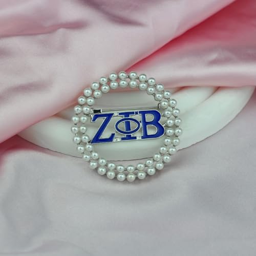 Image of Pearl ZPB Brooch Pin for Women 1920 ZPB Gift Greek Sorority Gifts for Finer Women Paraphernalia Jewelry Sisterhood Gift for Soror