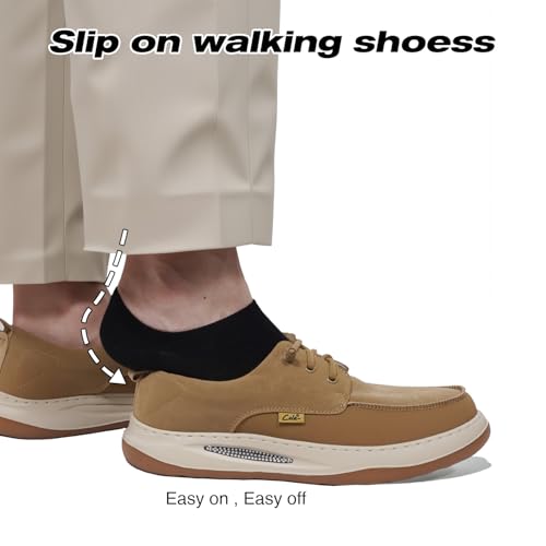 Image of CELE Mens Slip On Casual Dress Shoes Wide Walking Sneakers Orthopedic Boat Loafers with Arch Support Comfortable Lightweight Non Slip