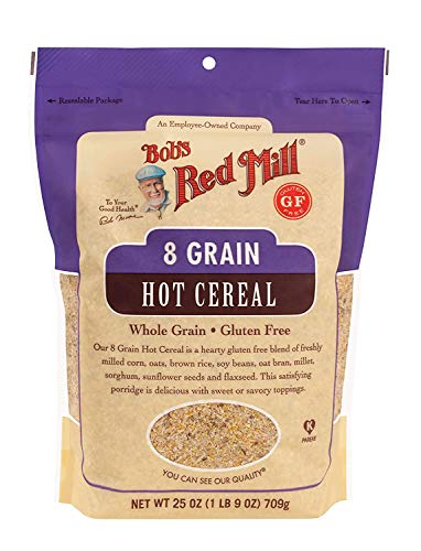 Bob's Red Mill Gluten Free 8 Grain Hot Cereal, 25 OZ (Pack of 4)