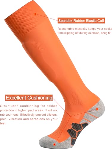 Image of APTESOL Knee High Sport Soccer Baseball Socks for Youth Boys Girls (1 /3 /5 Pairs)