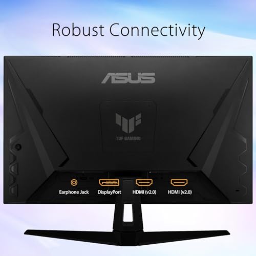 Image of ASUS TUF 27 inch Gaming Monitor, QHD (2560 x 1440), Fast IPS, 180Hz, 1ms, 130% sRGB, G-SYNC, ELMB Sync, HDR 10, Anti-Glare, Speakers, VESA Mountable, 1xDisplayPort, 2xHDMI, Swivel /Tilt Adjustment Stand