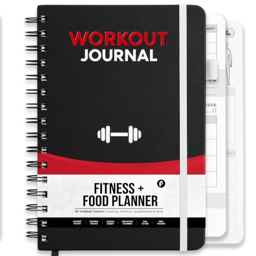 Prazoli 7-in-1 Workout Journal Red