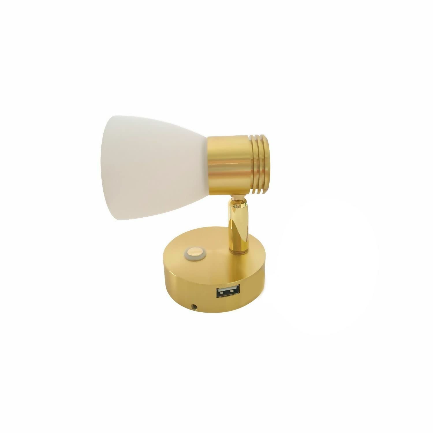 MARVIX Luz de lectura LED 12 V 24 V Acabado de latón Spotlight Touch Control Dimmer Switch & Puerto USB Motorhome Caravana Campervan Barco Lámpara