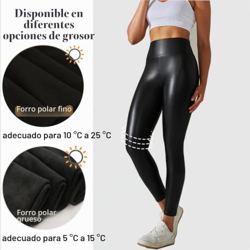 Leggins polipiel invierno antifrío Merlvida elásticos con cintura alta que estiliza 4