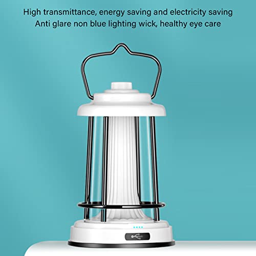 Linterna LED para acampar de alta durabilidad con acabado retro elegante 2