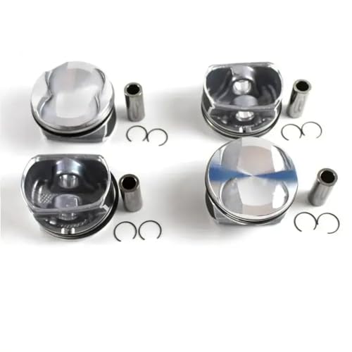 4PCS 11257589348 11257576975ユニバーサルフィットピストン& R55 R56 R57 R58 R60アフターマーケット交換と互換性のあるリングセット77mmボア