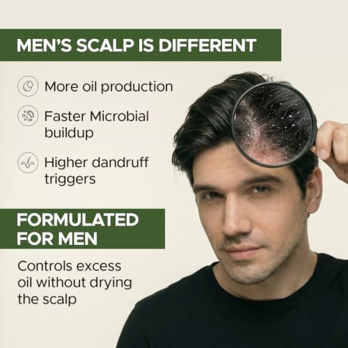 Image of The Man Company Anti-Dandruff Shampoo for Men with 2% Salicylic Acid, Piroctone Olamine & Climbazole | 200 ml | Controls Dandruff from First Wash | Reduces Scalp Itch & Flakes | Oil Balance & Hair Strength | Sulfate-Free Daily Shampoo