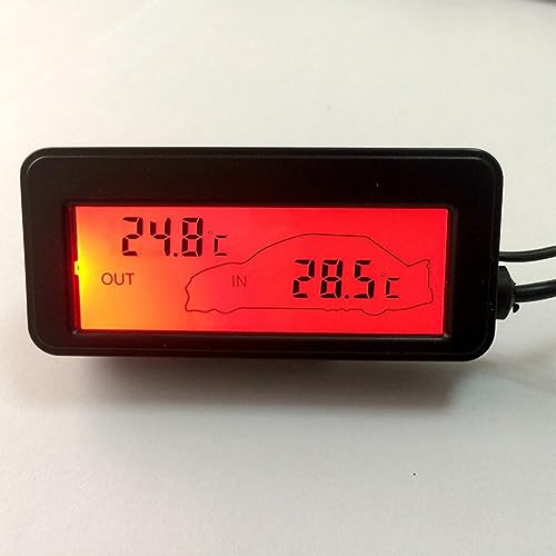 12V Car Interior And Exterior Thermometer, Car Digital LCD Display Thermometer, Inside Outside Temperature,Gauge Meter LCD Digital Display - Image 4