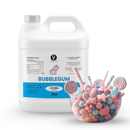 Dolce Flav Bubble Gum Flavoring Oil for Baking, Candy and Frosting, 8 Fl Oz