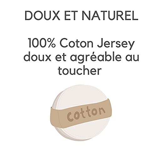 Lot de 3 draps housse Coton - 70x160 - anis blanc turquoise – Ansicht 6
