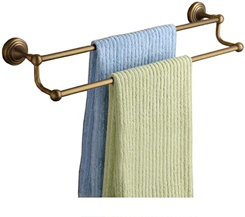 Porte-serviettes rétro en cuivre double pour éviter l'humidité dans la salle de bain