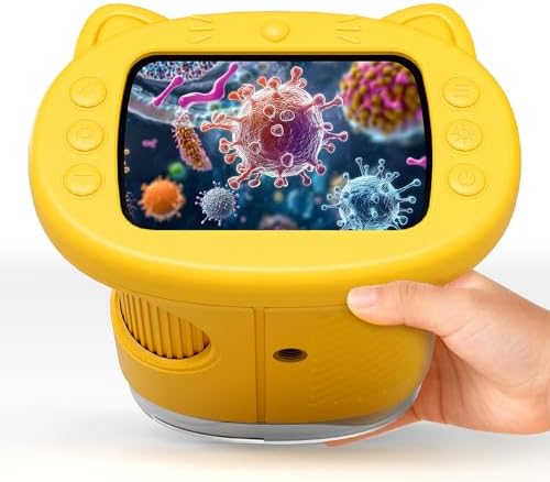 Digital Microscope for Kids Toys for Gifts for Girls 8-12 Deals: 1000X Handheld Microscope with 2.0" IPS Screen, for Grandkids, 6 8 Year Old Boy Birthday Gift, Toys for Boys 6-8 8-10