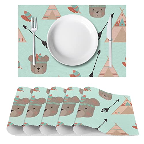 Sets de table ours indien amusants pour partager des moments joyeux - 3