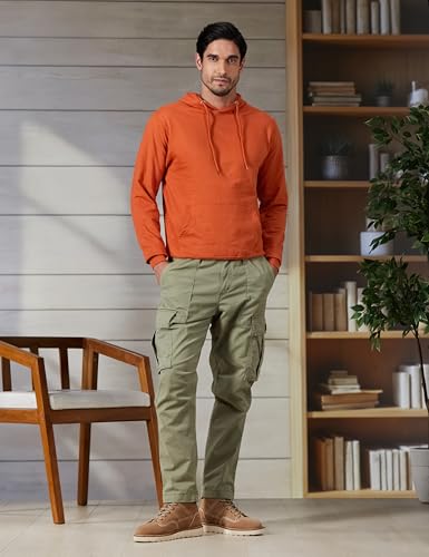 Image of Nobero Hoodies for Man | 280 GSM Rich Cotton Fleece Solid Hooded Full Sleeve Sweatshirt for Man | Stylish Casual Wear Winter Hoodies for Men