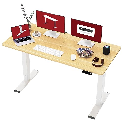 SANODESK 140 * 60 Electric Standing Desk Height Adjustable Standing Desk Sit Stand Desk Adjustable Desk Stand Up Desk for Home Office