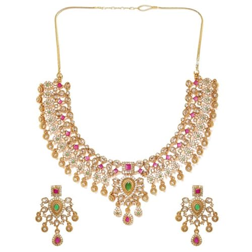 See full amazon price history chart for Rubans Regal Gold Tone Temple Necklace Set with Multicolored Stones For Women Rubans Regal Gold Tone Temple Necklace Set with Multicolored Stones For Women (B0D6G61MBF) Amazon Price History, Amazon Price Tracker