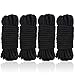 Produktbild Hanyi [4 Pack]10 M / 32 Fuß Baumwollseil Bondage Seil für Binden von BDSM-Spiele, Gepäck, Schlafzimmerfantasien, Nähen, Verpackungswerkzeuge (Schwarz)