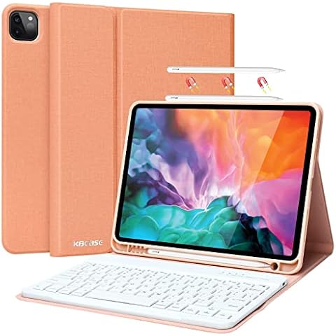 iPad Air 4th Generation Case with Keyboard iPad 10.9 2020 Keyboard Case with Pencil Holder Bluetooth Keyboard Cover Case for iPad 11 Pro 2018, iPad Air 4 Gen, Slim Keyboard Case Cover